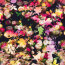 Viskose-Popeline Digital bunte Blätter - nachtblau
