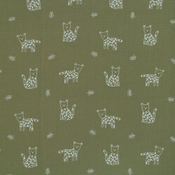 Muslin panther - soft fir green