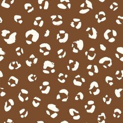 Mousseline Taches de panthère - brun chocolat