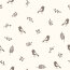 Uccelli e ramoscelli in mussola - crema