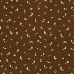 Muslin birds & twigs - chocolate brown