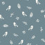Uccelli e ramoscelli in mussola - blu acciaio