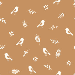 Mousseline Oiseaux & Branches - muscade claire