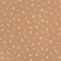 Muslin birds & twigs - light muscat