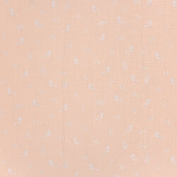 Muslin birds & twigs - salmon pink