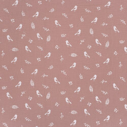 Muslin birds & twigs - antique pink