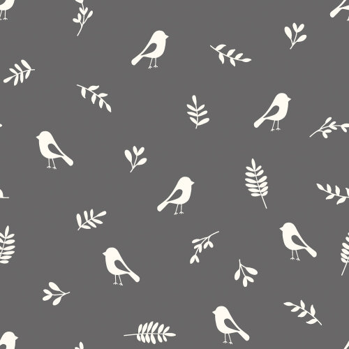 Mušelínové ptáčky a větvičky - šedohnědý