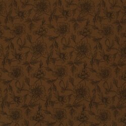 Muslin large flower - chocolate brown