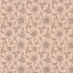 Muslin large flower - salmon pink