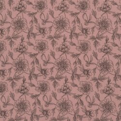 Muslin large flower - antique pink