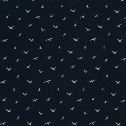 Muslin birds - dark blue