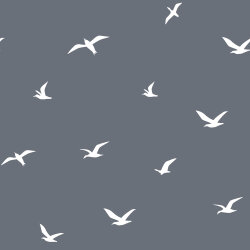 Mousseline oiseaux - gris