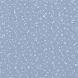 Muslin rain of leaves - light blue