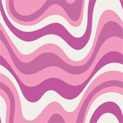 Baumwolljersey abstrakte Wellen - pink