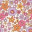 Katoenen tricot kleurrijke wereld van bloemen - crème