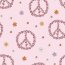 Jersey de coton Fleurs-Peace - rose clair