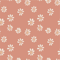 Cotton jersey daisies - dark old pink