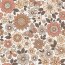 Cotton jersey flowers & butterflies - cream