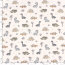 Cotton jersey funny dinosaurs - cream