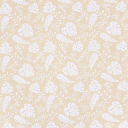 Foglie di giungla in jersey di cotone - beige rosa