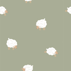 Jersey de algodón oveja - oliva