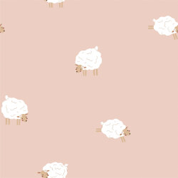 Bavlněný žerzej ovce - tmavě růžový