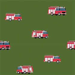 Jersey coton camion de pompier - vert gazon