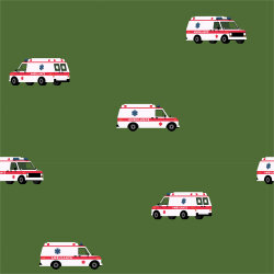 Ambulanza in jersey di cotone - verde erba