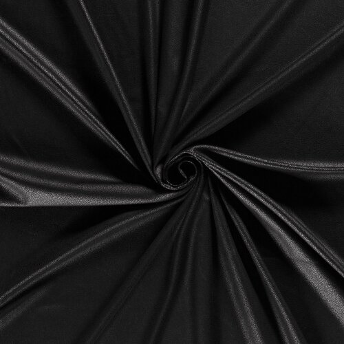 Wildlederimitat Uni Metallik - schwarz