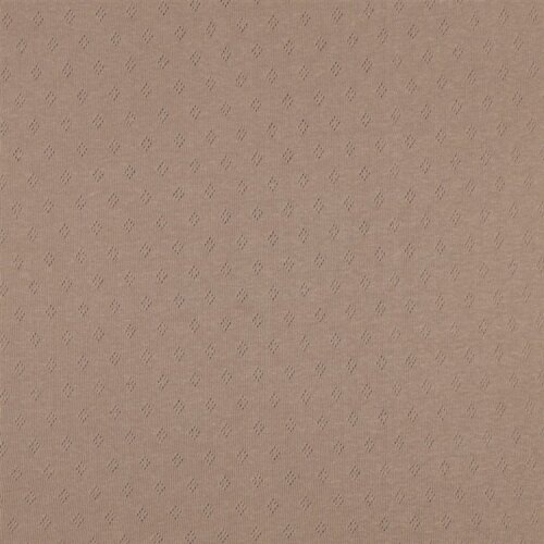 Feinstrickjersey "Vera" Lochmuster - cappuccino