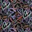 Babycord Digital coloured hearts - black
