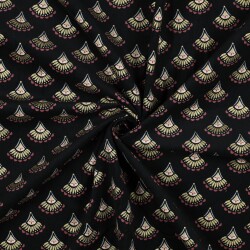 Babycord glitter fan - black