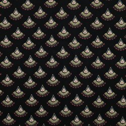 Babycord glitter fan - black