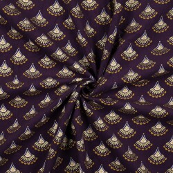 Babycord glitter fan - dark purple