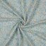 Musselin Digital Organic AquarellBlumen - weiss/blau