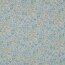 Musselin Digital Organic AquarellBlumen - weiss/blau