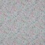 Musselin Digital Organic AquarellBlumen - weiss/petrol