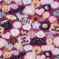 Baumwolljersey 80er Sticker Peace - pink