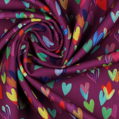 SOFTSHELL DIGITAL HEARTS - PURPLE