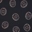 Baumwolljersey Glitzer Donuts - indigoblau meliert