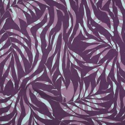 COTTON SATIN LEAVES - PURPLE