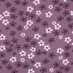 WaffelJersey Blütenregen - altlavendel