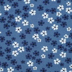 WaffelJersey Blütenregen - schattenblau