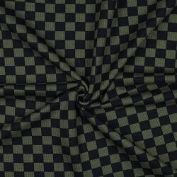 Tablero de ajedrez de punto gofre - negro/oliva