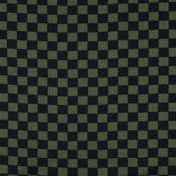 Tablero de ajedrez de punto gofre - negro/oliva