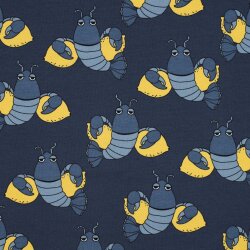 French Terry cool lobster - steel blue