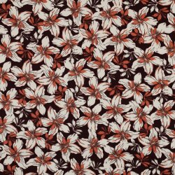 ROSELLA STRETCH BLOEMEN - BORDEAUX