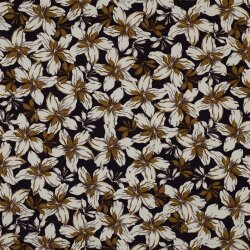 ROSELLA STRETCH BLOEMEN - DONKERPAARS