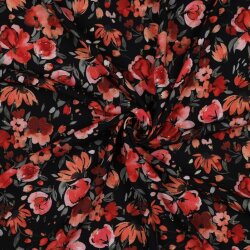 VISCOSE LUREX DIGITAL FLOWERS - NOIR