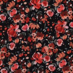 VISCOSE LUREX DIGITAL FLOWERS - NOIR